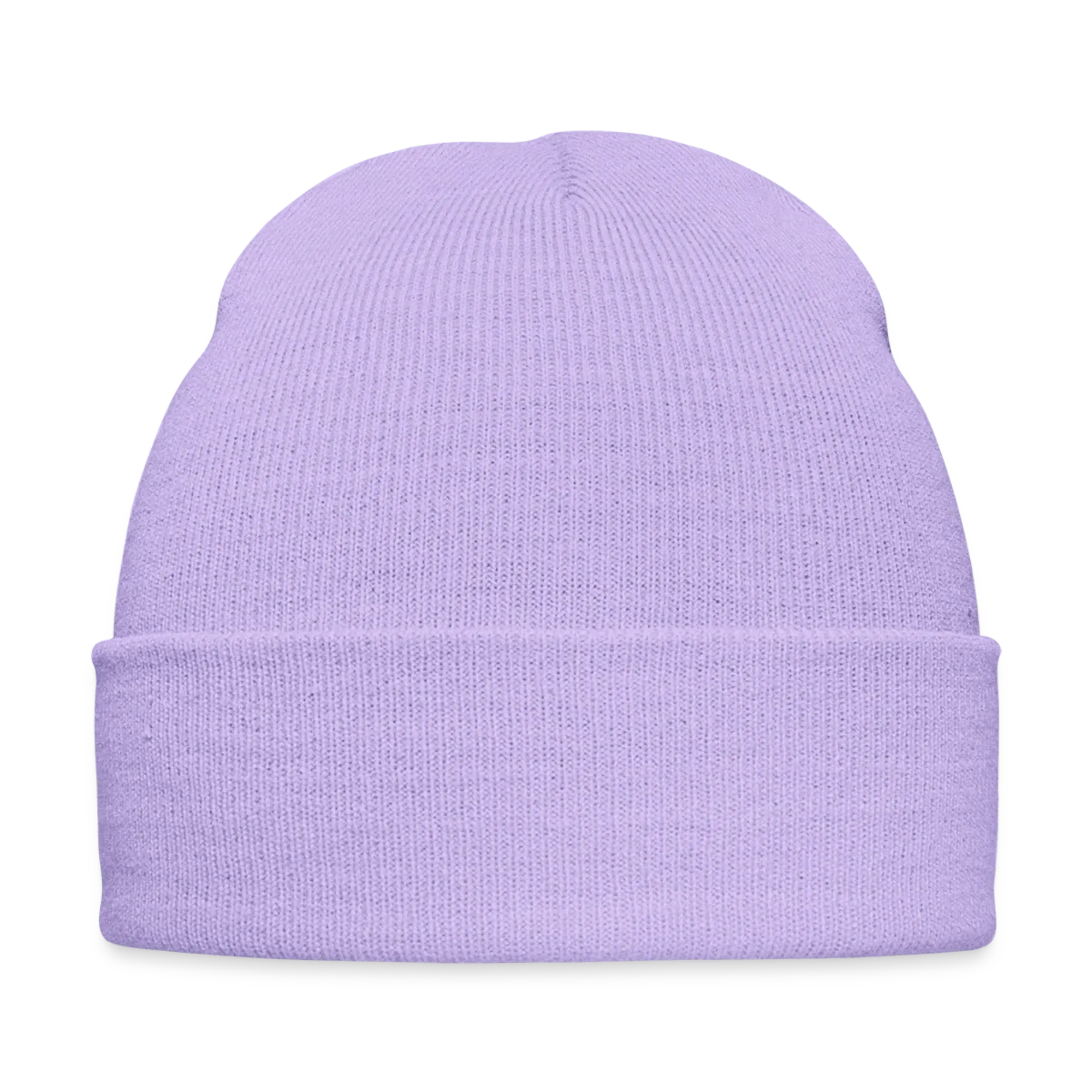 Fliederfarbene Strickmütze, unbedruckt