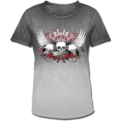 Bild: T-Shirt selbst gestalten mit Motiv Drei Totenköpfe